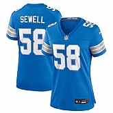 Women's Detroit Lions #58 Penei Sewell Blue Stitched Jersey Dzhi,baseball caps,new era cap wholesale,wholesale hats